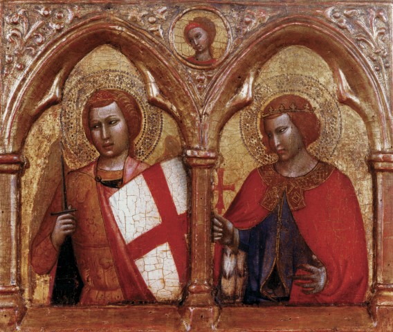 Anonimo — Antonio Veneziano (Antonio di Francesco) - sec. XIV - San Michele Arcangelo e santo principe (Miniato?) — insieme